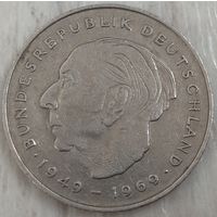 Германия 2 марки 1974 D Теодор Хойс. Возможен обмен