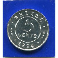 Белиз 5 центов 1994 UNC