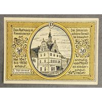 Нотгельд 50 пфеннигов 1921 год. Кольдиц. Веймарская республика