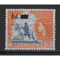 Басутоленд 1961 ** Надпечатка, марка из серии, Британские колонии