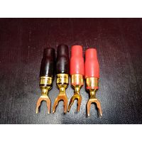 С рубля без мц. Акустические коннекторы, лопатки Oehlbach Germany 5 звезд, длина 7.5см. на кабель 2мм