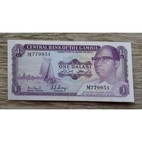 Werty71 Гамбия 1 даласи  1971 Ext - aUNC банкнота Корабль