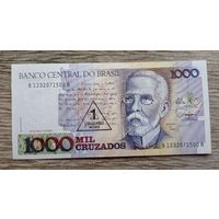 Werty71 Бразилия 1000 крузадо на 1 новый крузадо 1989 UNC банкнота