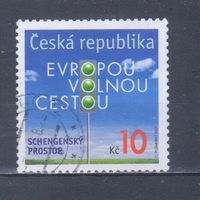 [224] Чехия 2007. Политика.Вступление страны в Шенгенскую зону. Одиночный выпуск.Гашеная марка.