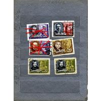 СССР, 1959,  ПИСАТЕЛИ НАШЕЙ РОДИНЫ,    5м,   гашен по 35коп.  шт.