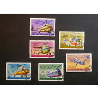 СССР 1980 г. Вертолеты. История отечественной авиации, полная серия из 6 марок #0136-Т1P27