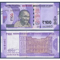 Индия, 100 рупий 2023 г, P-112 (Махатма Ганди, колодец королевы в Патане, литера M), UNC