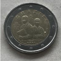 Италия 2 евро 2021 - Медицинские профессии (Спасибо)