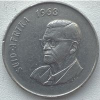 ЮАР 50 центов 1968 г. Окончание президентства Чарльза Сварта. SUID AFRIKA