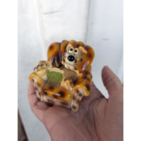 Лот С 1 РУБЛЯ! много лотов! Сувенирная фигурка Собачка в кресле