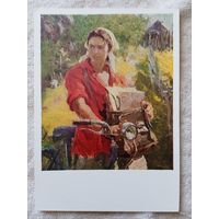 Велосипед, почта. Шапаев. Сельский почтальон