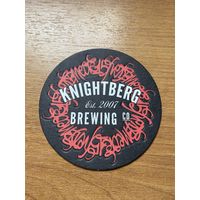 Подставка под пиво "Knightberg Brewery" /Санкт-Петербург, Россия/ No 1