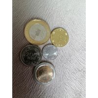 Колумбия 5 монет животные чек. Блеск с рубля