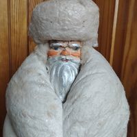 Ватный Дед мороз папье маше ссср Куйбышевский ранний 1965 год