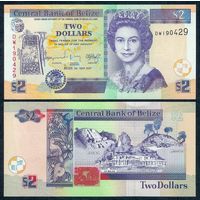 Белиз 2 доллара 2014 год, Р66е, UNC