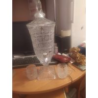 Графин для пунша, грога или глинтвейна с 2-мя бокальчиками.