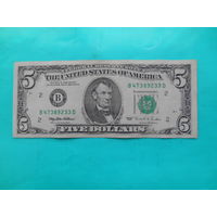 США. 5 долларов 1995 г "В"