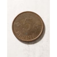 Финляндия 5 пенни 1972
