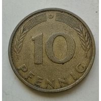 10 пфеннигов 1974 года D
