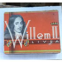 Антикварная жестяная коробка сигар" Willem II ", Голандия, 1950-1960-е гг.
