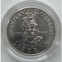 США 1/2 доллар (50 центов) 1989 г. 200 лет Конгрессу