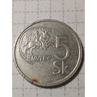 5 крон Словакия 1993 год