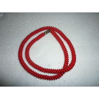 Чешские Старинные Бусы Коралл