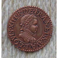 Франция двойной турнуа 1611 года. Молодой Людовик XIII. Париж. Предложи свою цену или обмен!