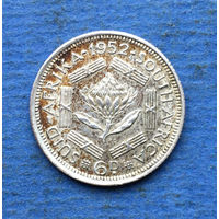 Южная Африка Британский доминион 6 пенсов 1952 Георг VI