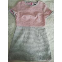 Платье нежной расцветки, комбинированное, на подкладке, пр-ва Румыния, размер 44.