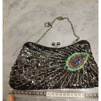 Клатч расшитый бисером новый