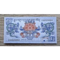Werty71 Бутан 1 нгултрум 2019 UNC банкнота
