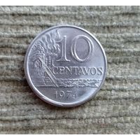 Werty71 Бразилия 10 сентаво 1974