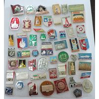 Значки городов СССР - 53 шт.