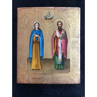 Святая Глафира и Священномученик Василий". 1913 г.