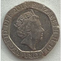 Великобритания 20 пенсов 2015 г.