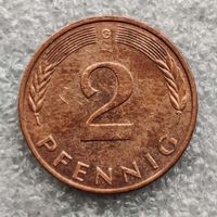 Германия 2 пфеннига 1992 г.  (2)