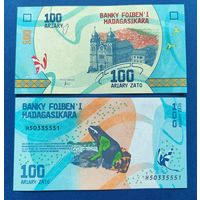 Мадагаскар, 100 ариари 2017 г., P-97(1), UNC