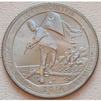 США 25 центов (квотер) 2016 P Fort Moultrie South Carolina
