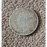 Бельгия 50 сантимов, 1911