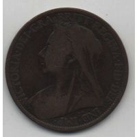 СОЕДИНЁННОЕ КОРОЛЕВСТВО ВЕЛИКОЙ БРИТАНИИ И ИРЛАНДИИ. 1 ПЕННИ 1900 г. КОРОЛЕВА ВИКТОРИЯ