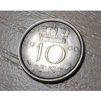 Нидерланды. 10 центов 1966