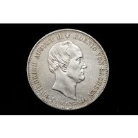 Талер 1854 г. Саксония (Германия), Фридрих Август II. "Посмертный". Штемпельный блеск, пореже!