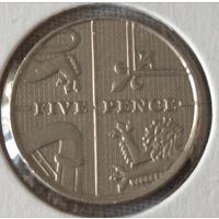 Великобритания. 5 пенсов 2010 года.