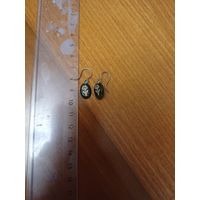 Винтажные серьги Цветок (пластик, ретро)