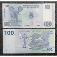 100 франков Конго 2013 г. UNC