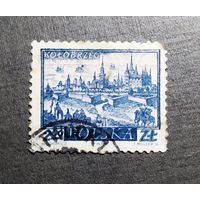 Марка Польша 1960 год Город