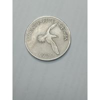 Бермудские острова 25 центов 1970 года .