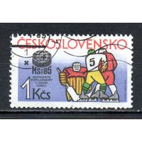 Чемпионат мира и Европы по хоккею Чехословакия 1985 год серия из 1 марки