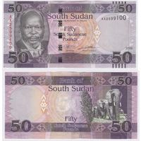 Южный Судан 50 фунтов образца 2019 года UNC p14